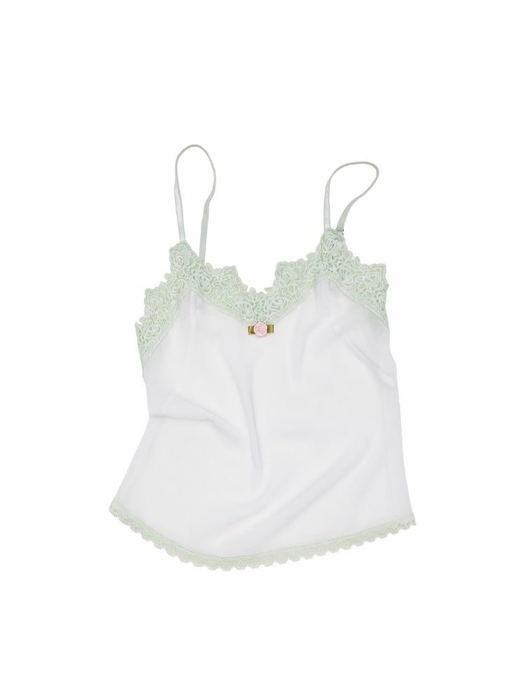 Cut-Out Lace Slightly Sheer Camisole【s0000016576】