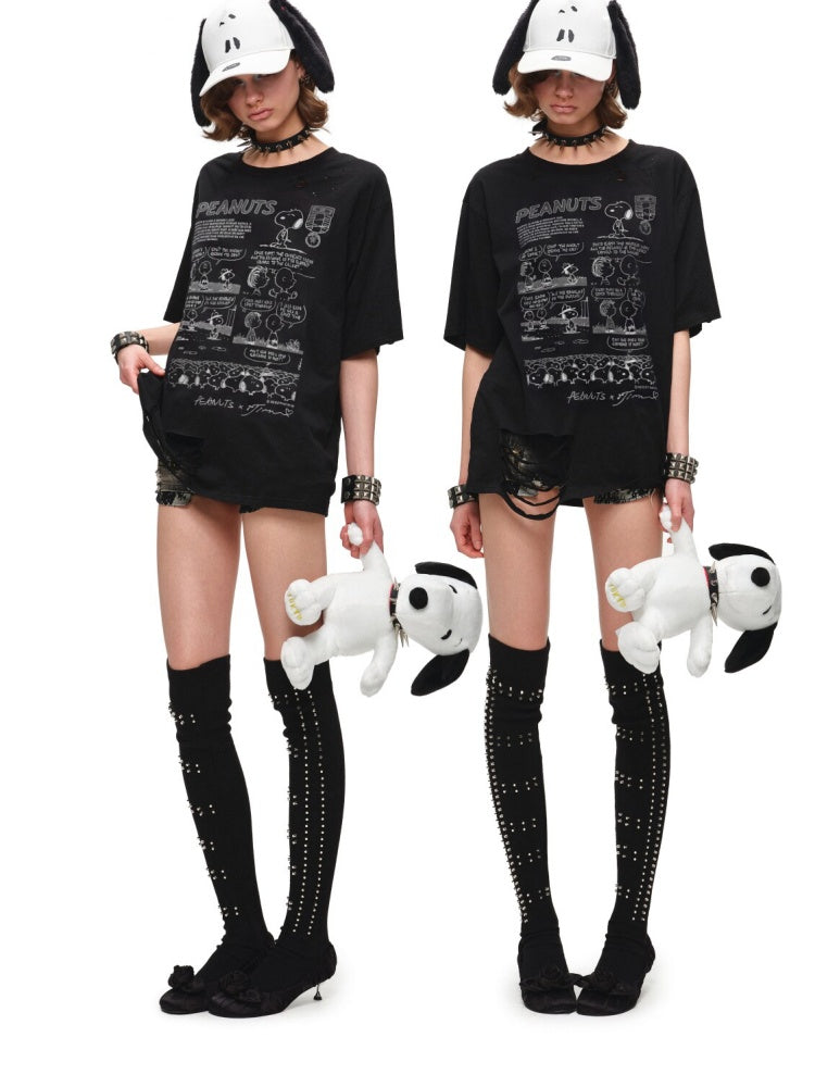 Old Zipper Hole Worn Out Slim Denim Hot Pants 【s0000016582】