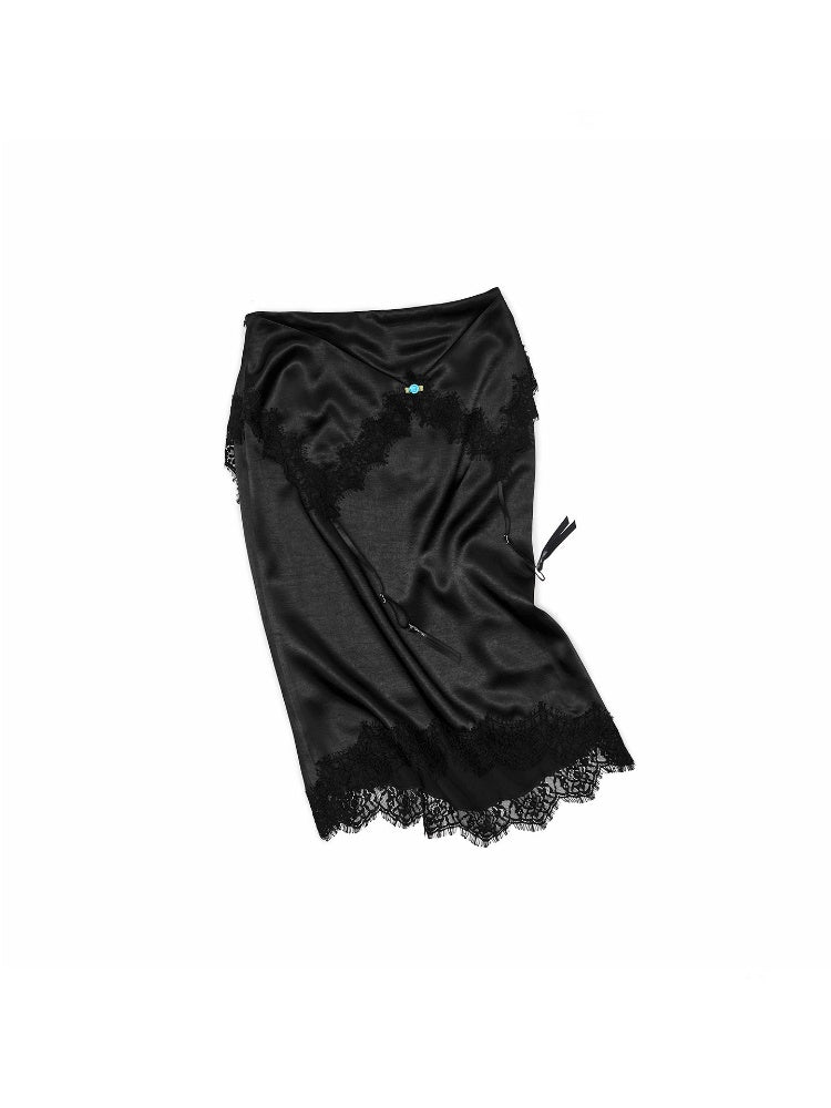 Asymmetrical Deconstructed Satin Slim-Fit Midi Skirt【s0000016588】