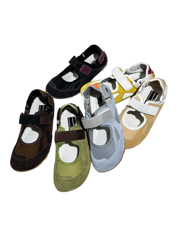 Leather Patchwork German Training Velcro Sandals【s0000016781】