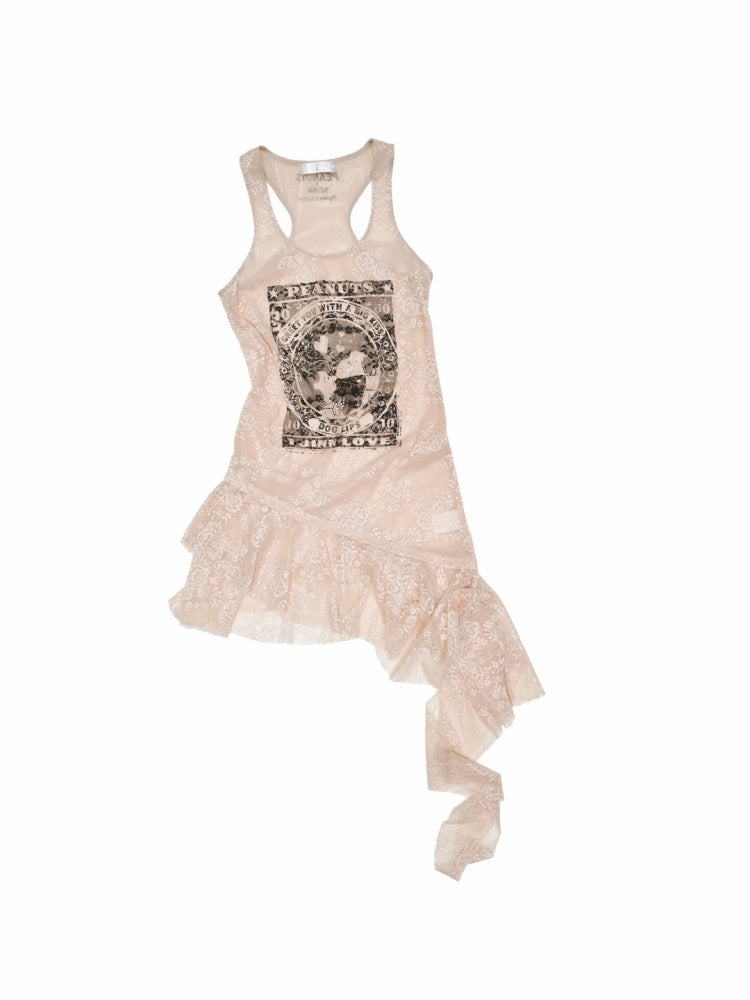 1JINN STUDIO × Snoopy Collaboration Lace Skirt Tank Dress【s0000017181】