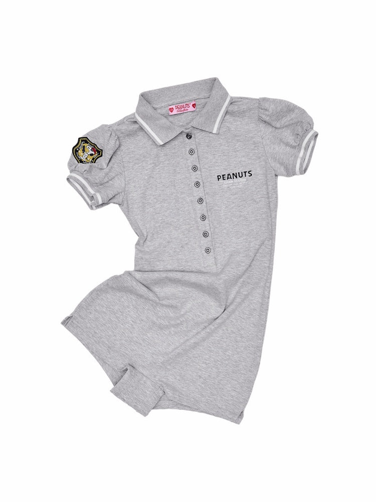1JINN STUDIO × Snoopy Collaboration Navy-Style Polo Collar Dress【s0000017189】