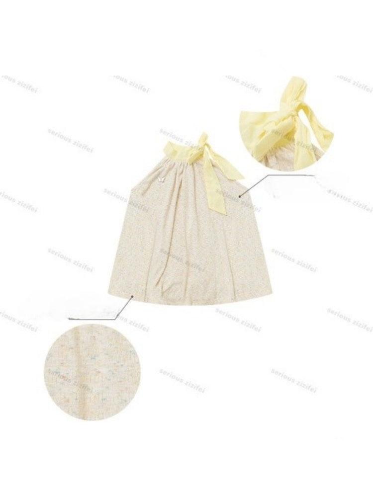 Butterfly Halter Bow Sleeveless Tops【s0000017570】