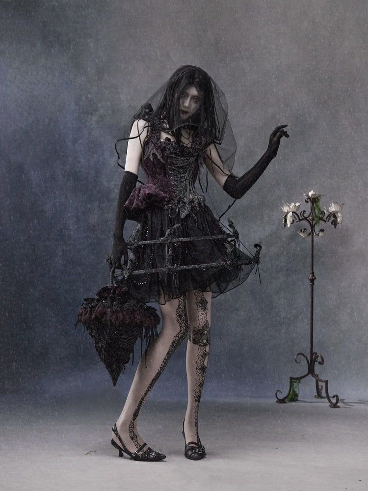 Legacy Of The Dead Gothic Dark Soul Lamp Dress Half-length Skirt【s0000018599】