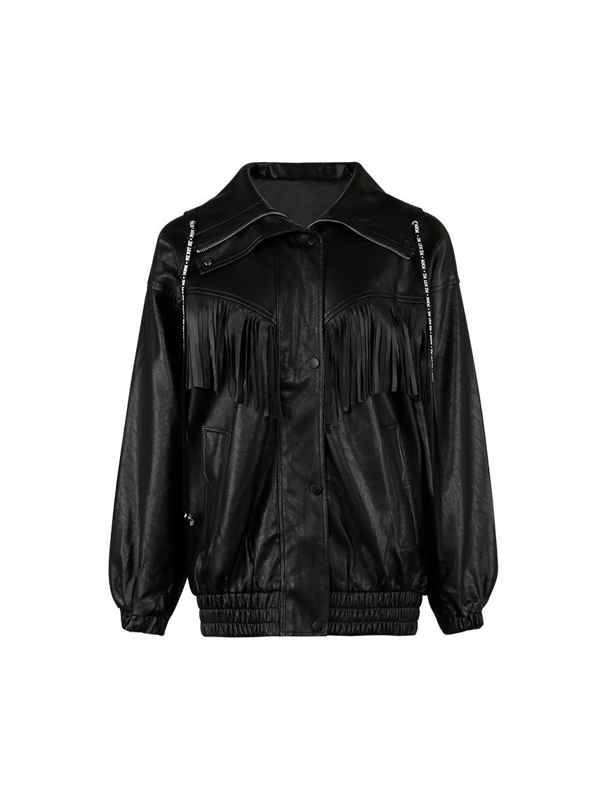 Leather Oversize Cool Plain Jacket【s0000004018】