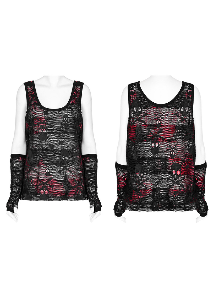 PUNK wind skull tank top【s0000001092】