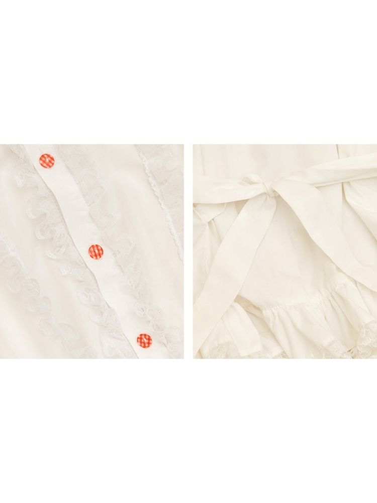 Ruffled Lace Blouse【s0000001876】