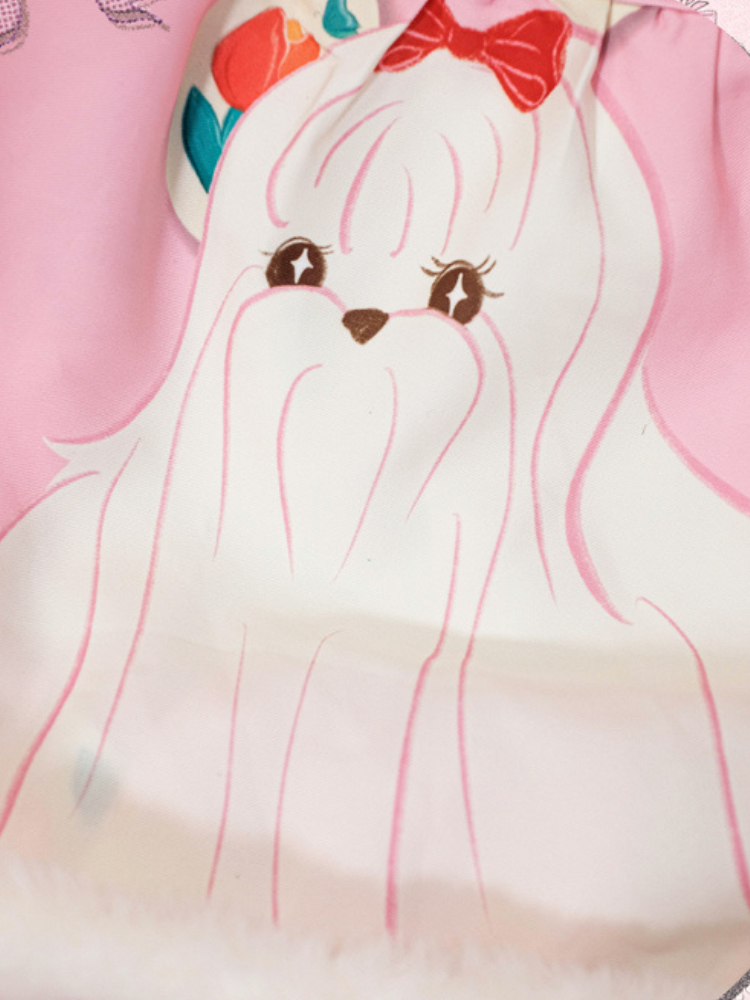 Dog & Tulip Tiered Dress【s0000001211】