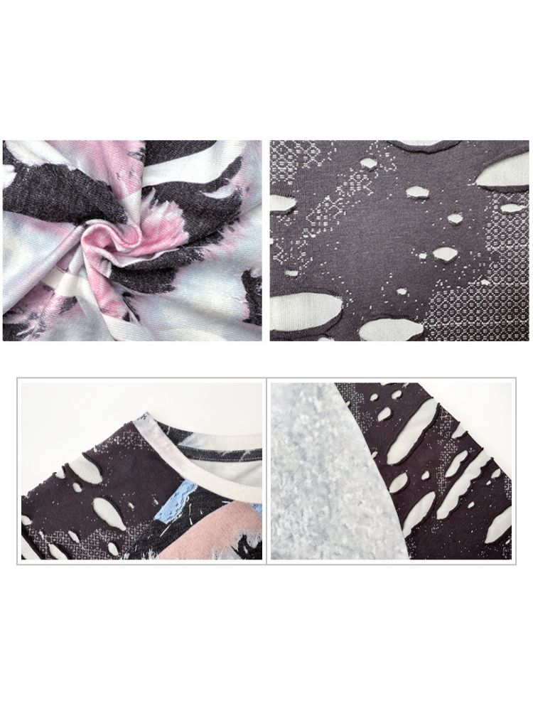 Bunny Print Raglan Sleeve Top【s0000001430】