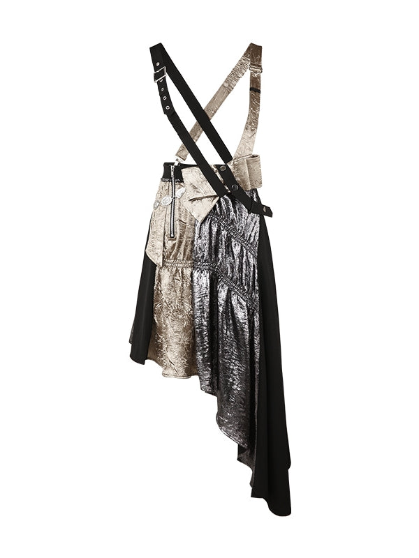 Velvet Metallic Glossy Nichi Cutsew Body-Suit Skirt【s0000004008】