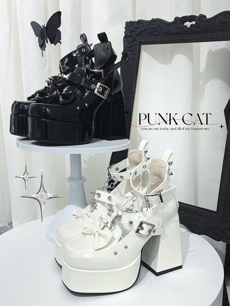 Punk Style Lolita High Heeled y2k Shoes【s0000001909】