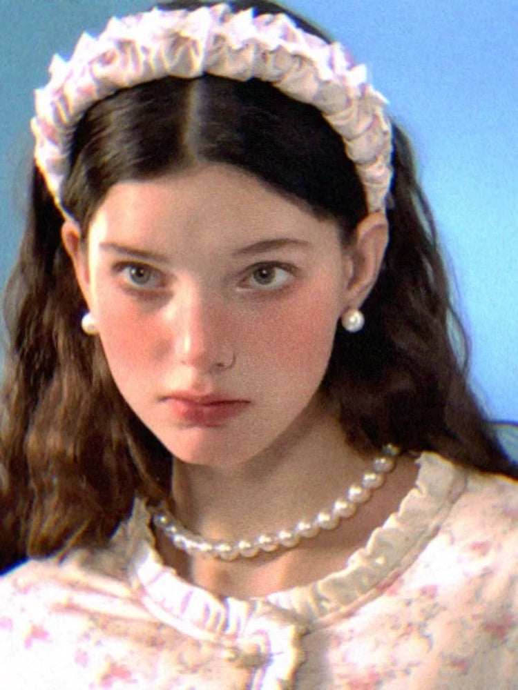 French cream floral headband【s0000005654】