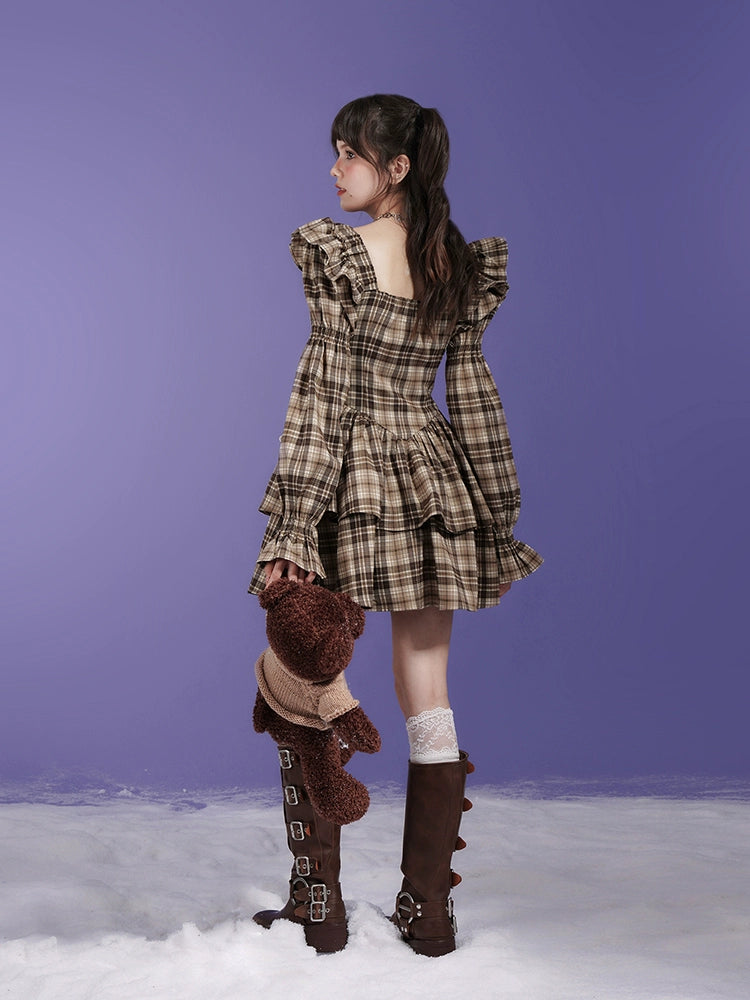 Plaid princess dress【s0000007076】