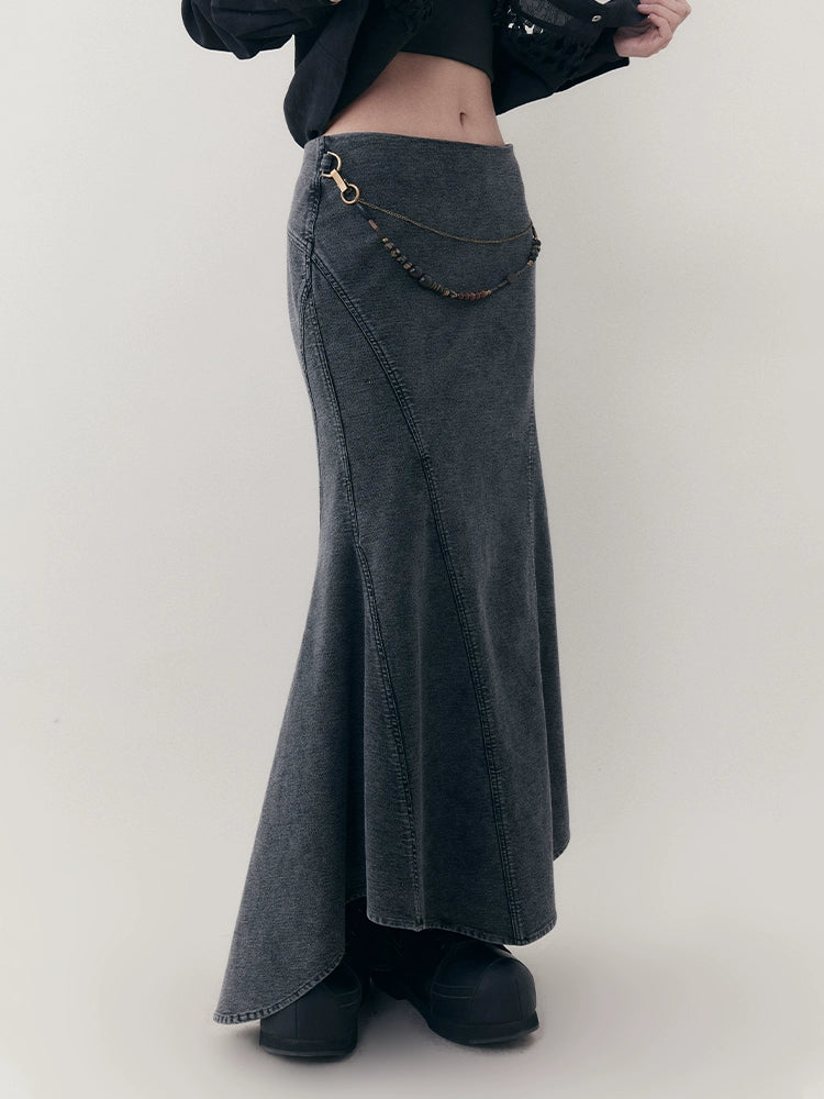 A-line denim skirt【s0000007253】