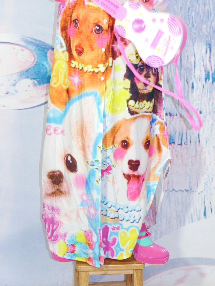 Dog print long dress【s0000001478】