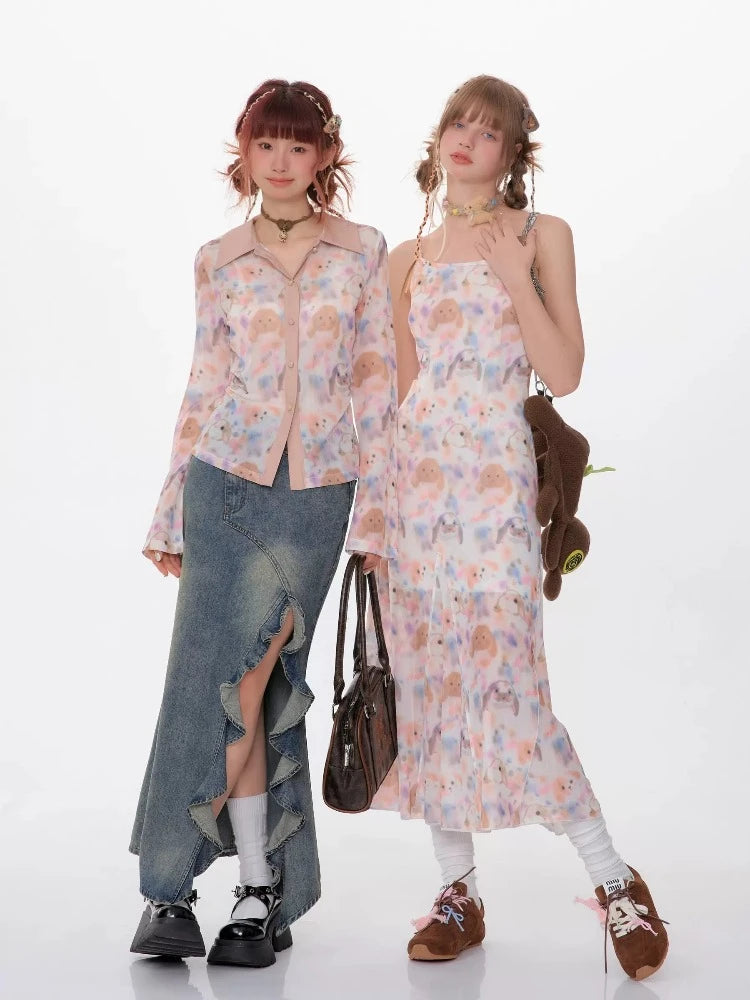 Printed long sleeve shirt【s0000007537】