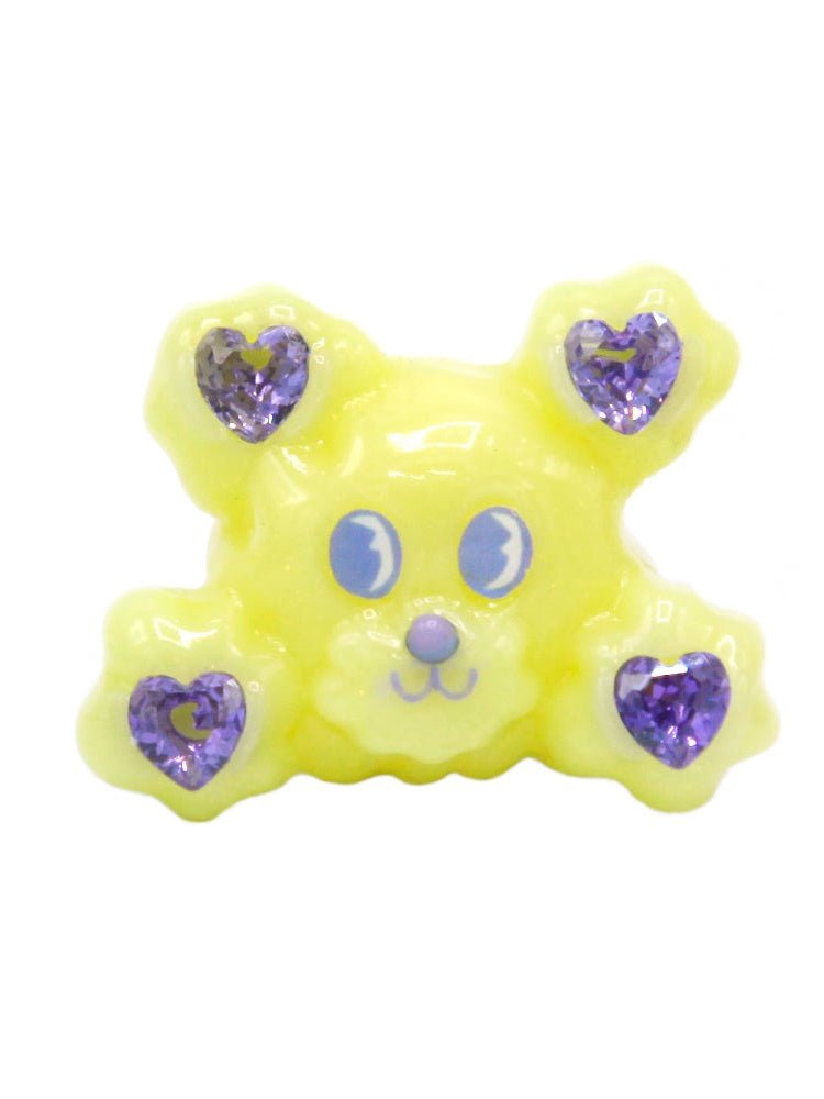 Bear Resin Ring Earrings Pierced【s0000000427】 - SCULTURE(エスカルチャー)