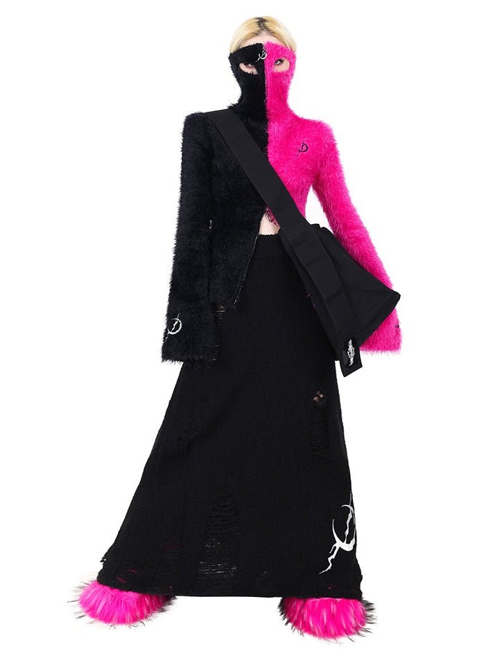 High Collar Double Pull Head Bicolor Sweater【s0000000277】 - SCULTURE(エスカルチャー)