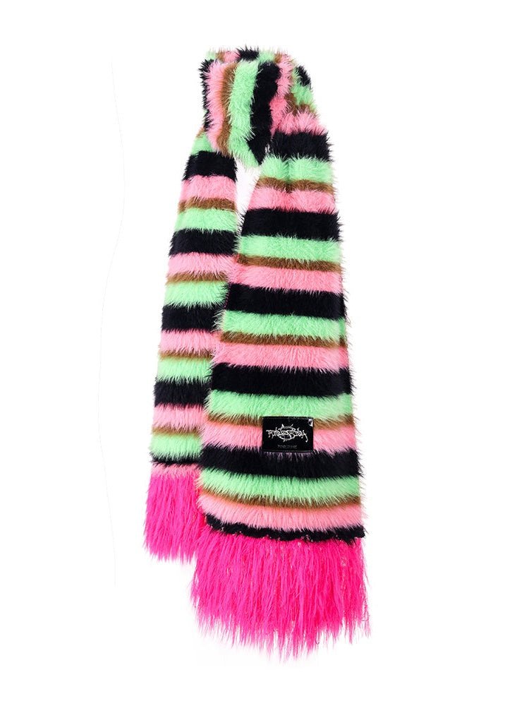 Impact Color Stripe Knitted Muffler【s0000000311】 - SCULTURE(エスカルチャー)