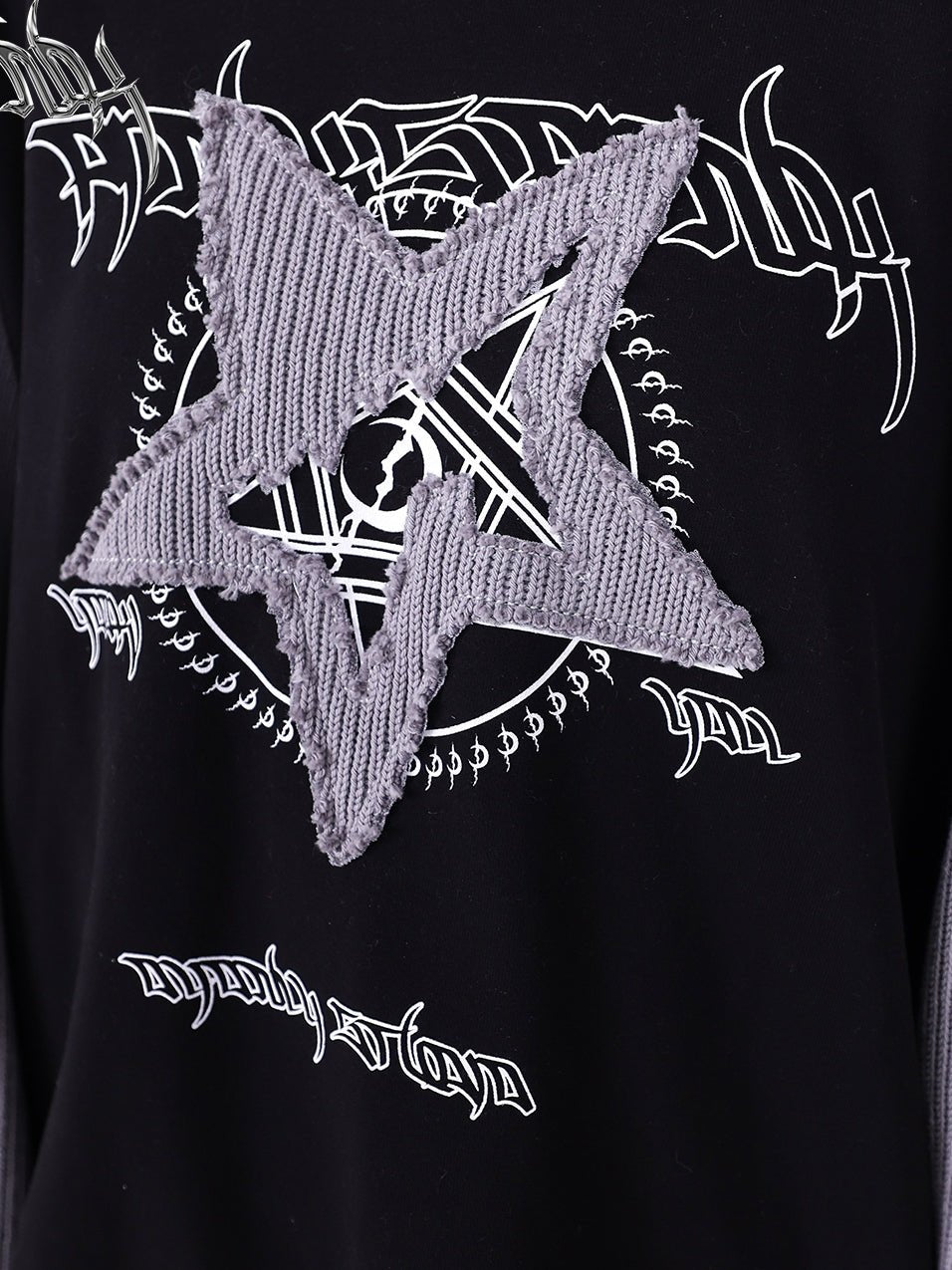 Pentagram Raglan Sleeve Stitching Sweater【s0000000366】