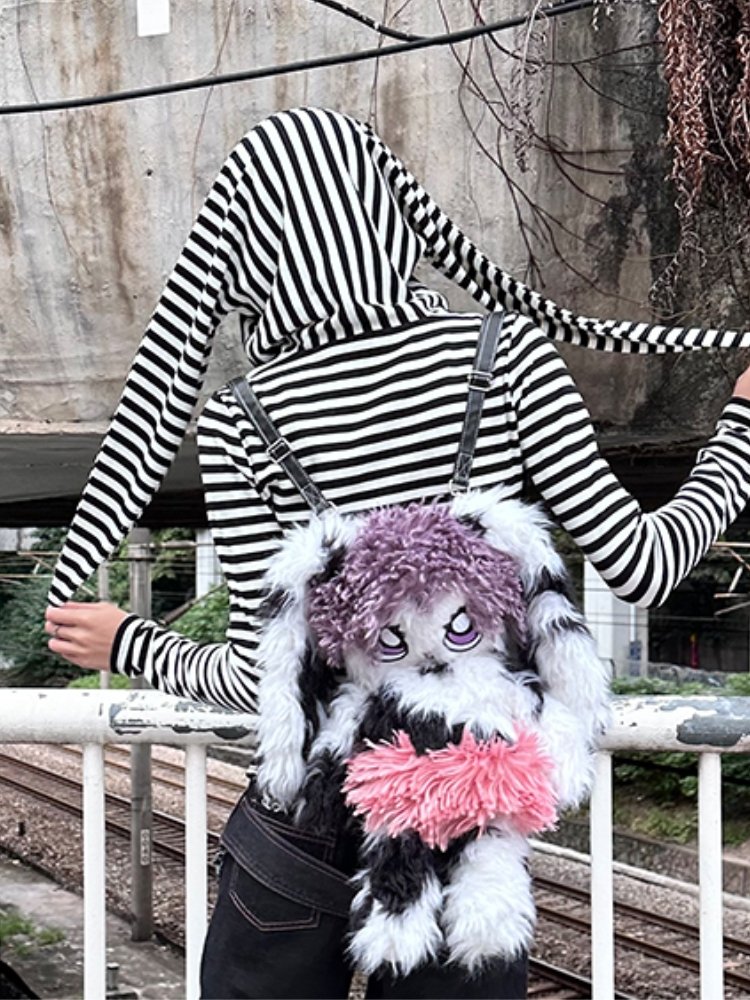 rabbit ears striped top【s0000000028】