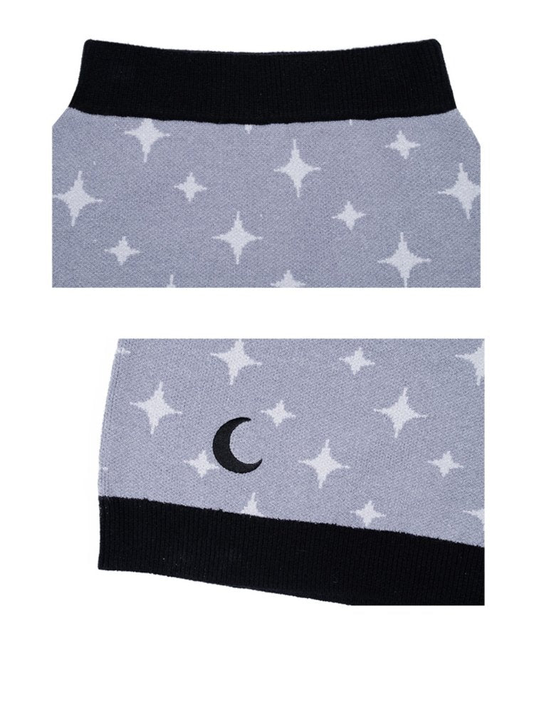 Starry Sky Design Contrasting Color Setup(Tops / Skirt)【s0000000996】 - SCULTURE(エスカルチャー)