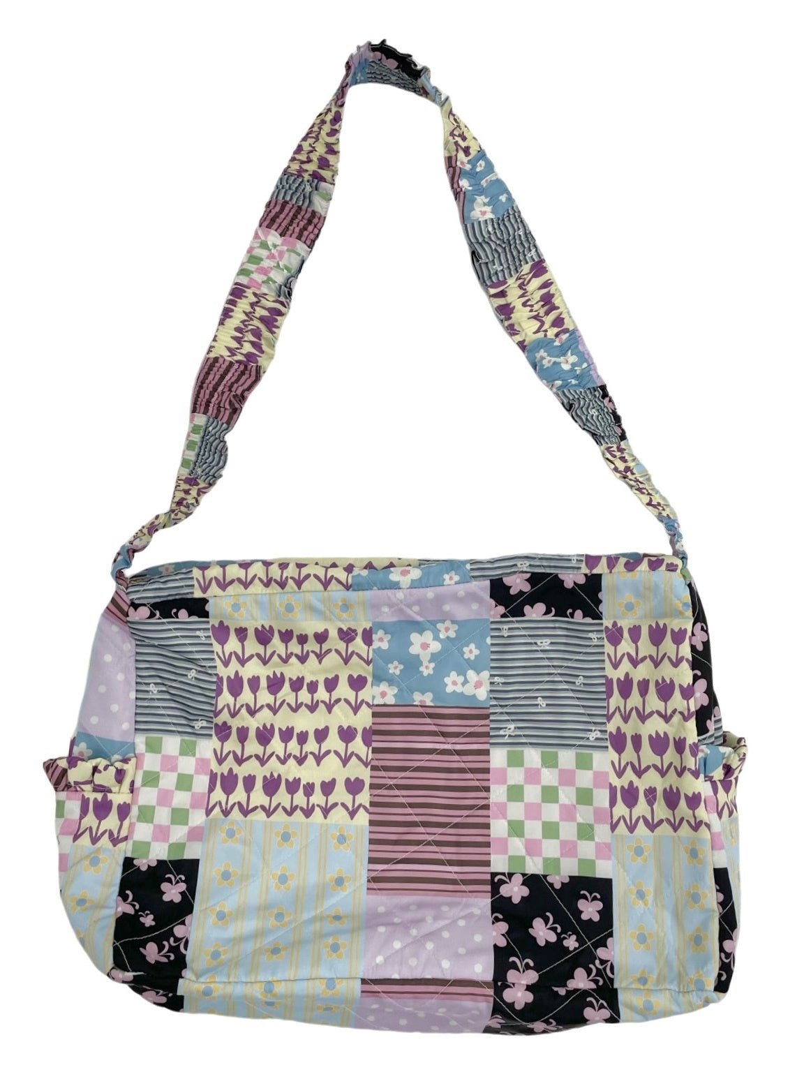 Stitching Printing Quilted Zipper Messenger Bag【s0000000530】 - SCULTURE(エスカルチャー)