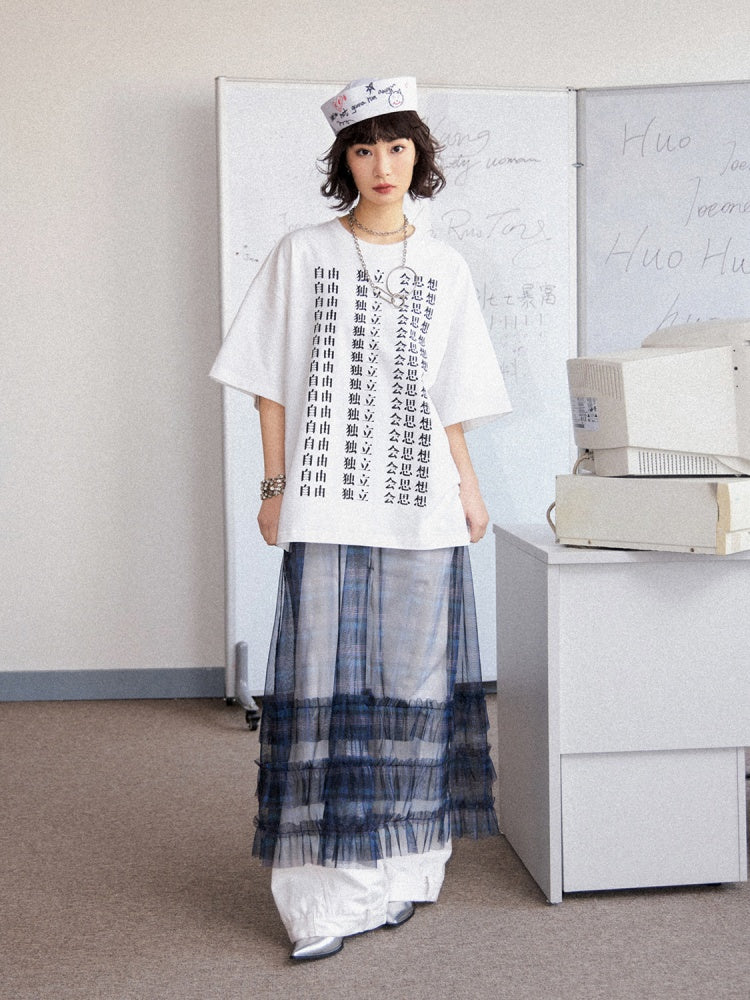 Liberal Independent Print Short Sleeve T-Shirt【s0000011896】