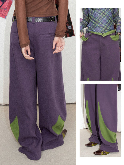 Loose Casual Pile Patchwork Switch Banana Pants【s0000011902】