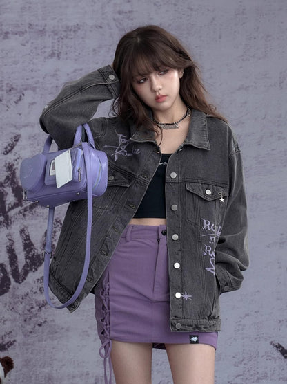 Street Graffiti Denim Loose Jacket【s0000011924】