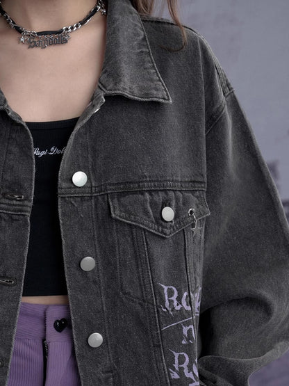 Street Graffiti Denim Loose Jacket【s0000011924】