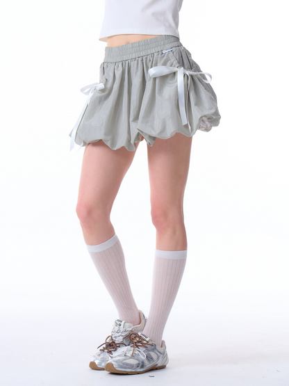 Bow High Waist A-Line Bud Mini Skirt【s0000011919】