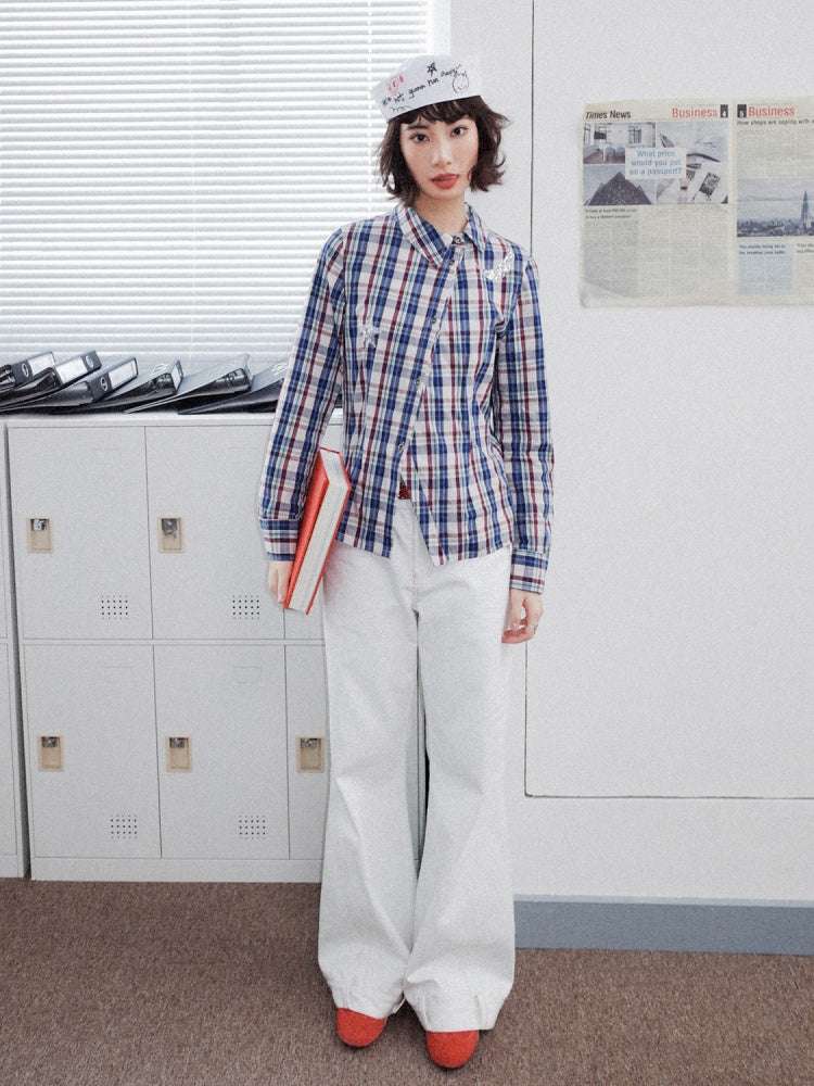Pink Stitch Loose Straight Bootcut Jeans【s0000011903】