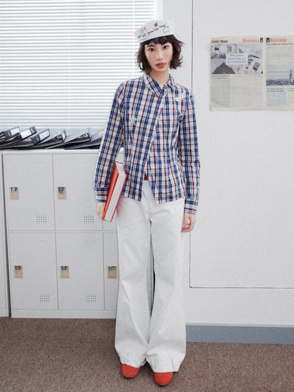 Pink Stitch Loose Straight Bootcut Jeans【s0000011903】