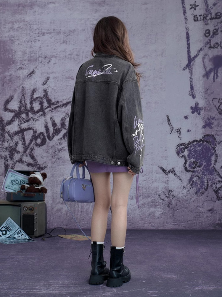 Street Graffiti Denim Loose Jacket【s0000011924】