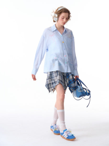 Irregular Contras Plaid High Waist Mini Skirt【s0000011756】