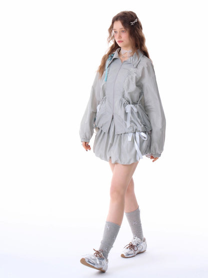 Bow High Waist A-Line Bud Mini Skirt【s0000011919】