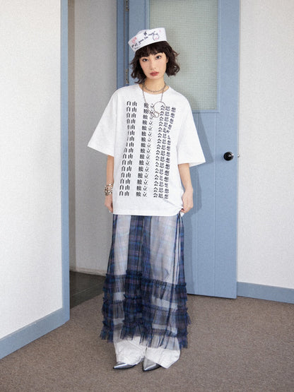 Liberal Independent Print Short Sleeve T-Shirt【s0000011896】