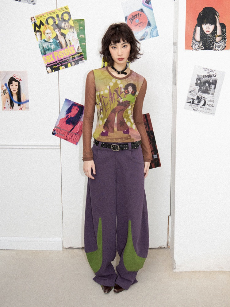 Loose Casual Pile Patchwork Switch Banana Pants【s0000011902】