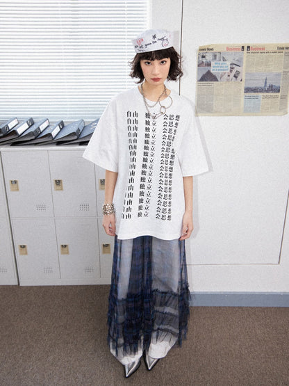 Liberal Independent Print Short Sleeve T-Shirt【s0000011896】