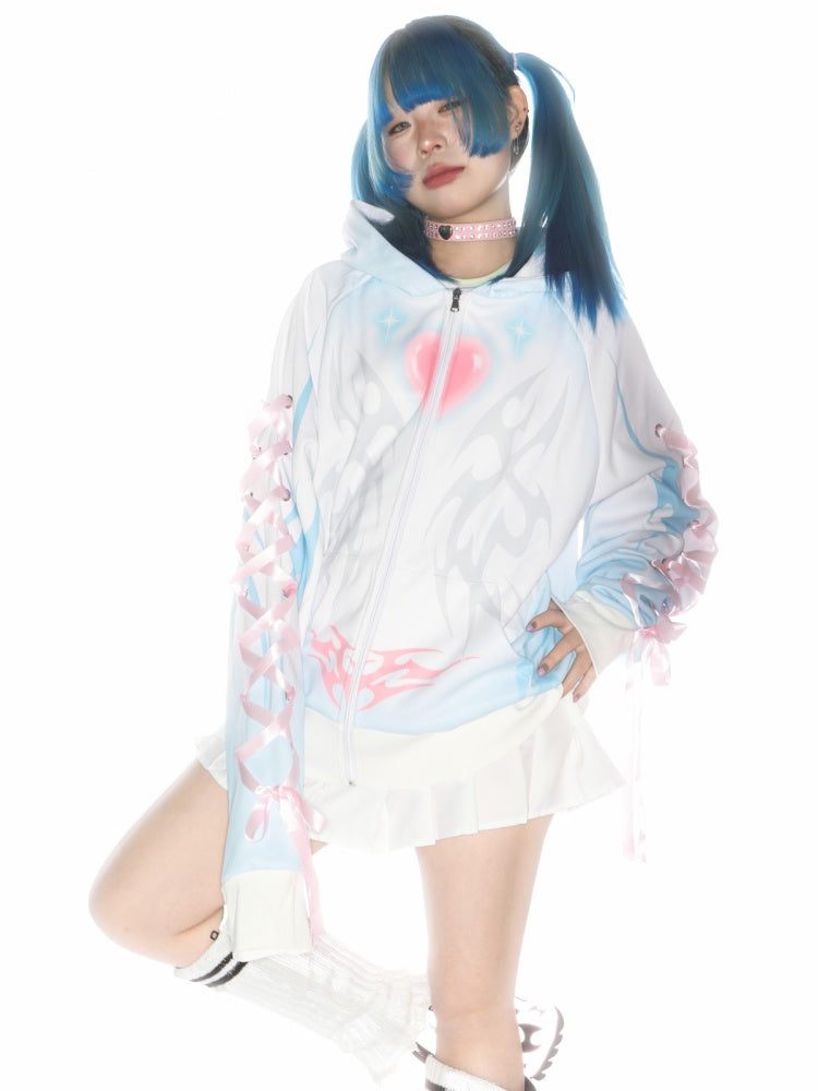 Subculture Aqua Mine Bow Tie Hoodie【s0000011790】