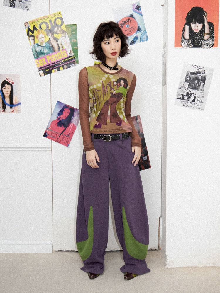 Loose Casual Pile Patchwork Switch Banana Pants【s0000011902】