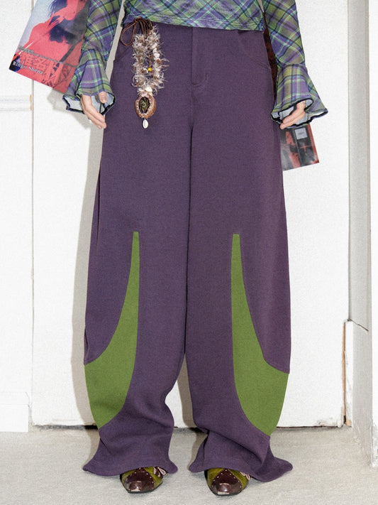 Loose Casual Pile Patchwork Switch Banana Pants【s0000011902】