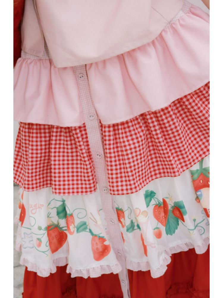 Animal Paradise Pink Strawberry Cake Skirt【s0000002813】