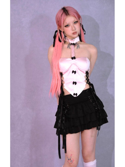 Adjustable Slim Camisole and skirt【s0000002820】