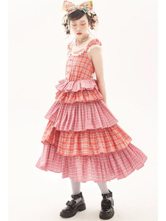 Showa Retro Sweet Girl Cake Dress【s0000002483】