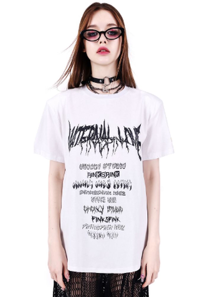 Original LOGO print loose T-shirt【s0000002541】