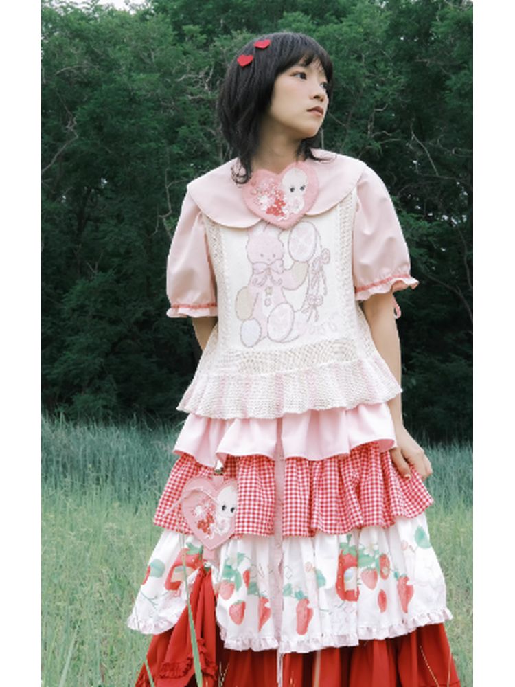 Animal Paradise Pink Strawberry Cake Skirt【s0000002813】