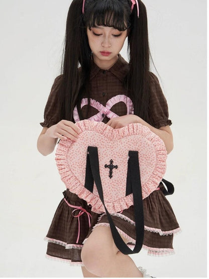 Retro College jk uniform bag niche sweet cool girl cute Lolita bag【s0000004282】
