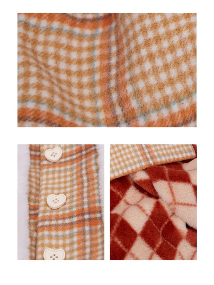 Japanese retro plaid coat【s0000004036】